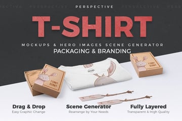 T-Shirt and Packages Scene Generator
