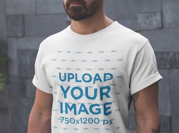Closeup T-Shirt Model Mockup