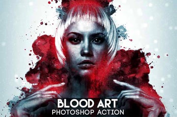 Blood Art Portrait Photoshop Action