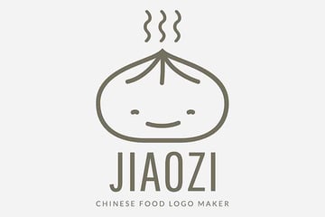 Chinese Restaurant Logo Maker With Dumpling Drawing