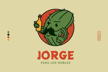 Cactus Tequila Retro Mascot Logo