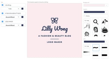 Beauty Logo Creator for Fashion Blogger