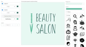 Beauty Salon Logo Maker with Floral Theme