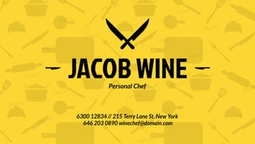 Business Card Template for Catering Businesses