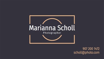 Business Card Template for Photographers