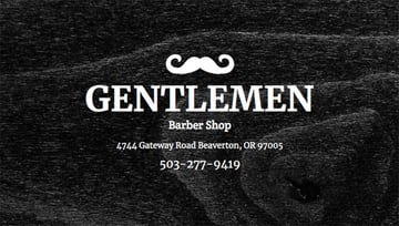 Online Business Card Maker for Gentlemen Barber Shop