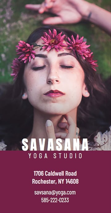 Yoga Studio Vertical Business Card Maker