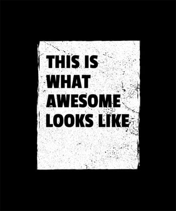 Negative Space Typography T-shirt Template for Graphic Tees