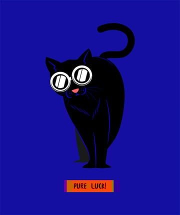 Pure Luck T-Shirt Design Creator for Cat Lovers