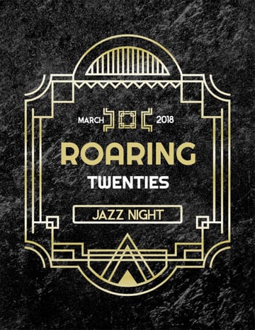 T-Shirt Design Templates with Art Deco Style for themed parties