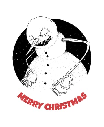 Christmas T-Shirt Design Maker with Evil Snowman
