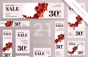 Cosmetics Sales Banner Pack Template