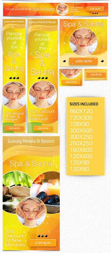 Beauty Spa Web Banner Ad Kit