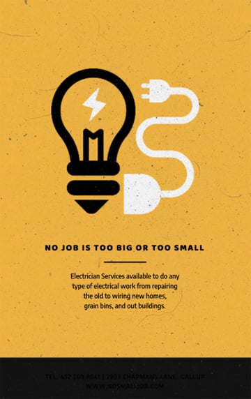 Electrician Flyer Maker with Large Electrical Graphics