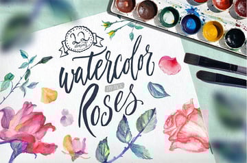 Watercolor Roses DIY Pack