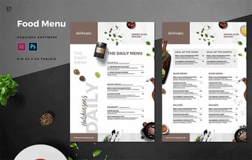 Creative Menu Design Ideas Template