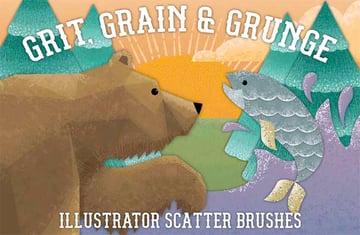  Grit, Grunge & Grain Scatter Brushes 