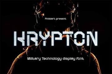 Kryton Military Technology Display Font