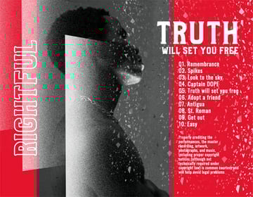 CD Album Back Cover Maker with a Nostalgic Style