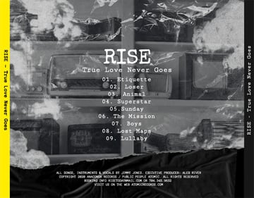 Indie Rock Album Back Cover Art with a Vintage Style