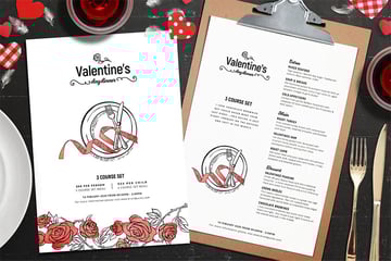 Valentine's Menu Template 