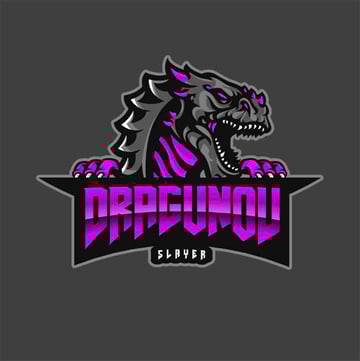 Purple and Black Dragon Logo