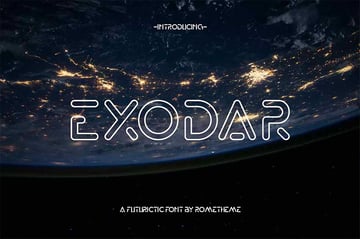 Exodar - Futuristic Fonts