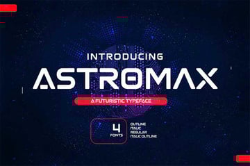 Astromax - A Futuristic Typeface