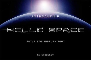 Hello Space Futuristic Display Font