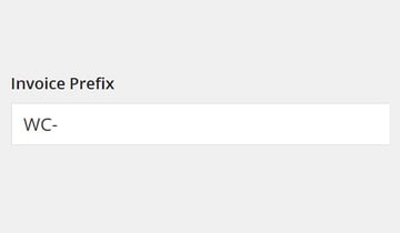 Invoice prefix