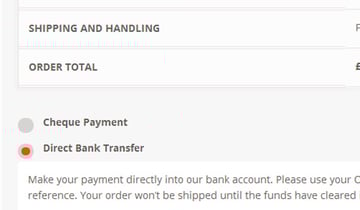 Front end with PayPal option missing
