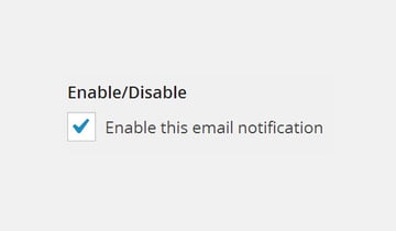 EnableDisable email notification