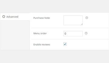 Advanced tab options