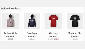 Related products shown as an option to customers