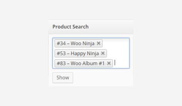 product names in search