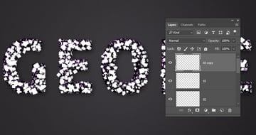 Fill the Text With a Brush Tip