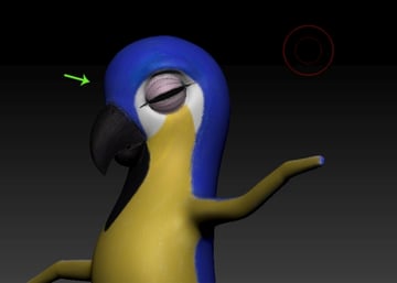 Paint the eye lid with pink color