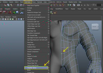Edit Mesh  Chamfer Vertex