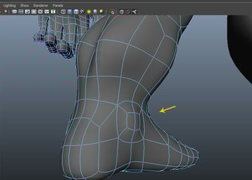 Adjust the vertices of the ankle
