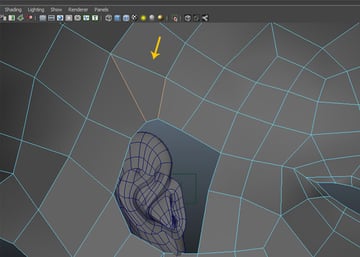 Split the edge in two parts