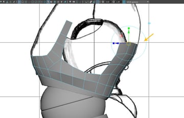 Extrude the back edges