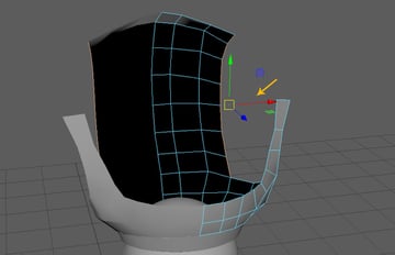 Extrude the indicated edge loop 