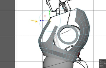 Jump in the side view and keep extruding the selected edges
