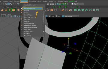Mesh Tool  Append to Polygon tool