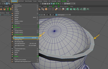 Edit Mesh  Delete EdgeVertex