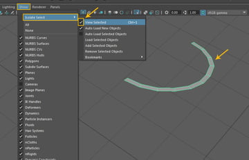 Show  Isolate Select  View Selected 