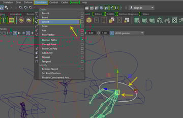 Constrain  Orient constrain