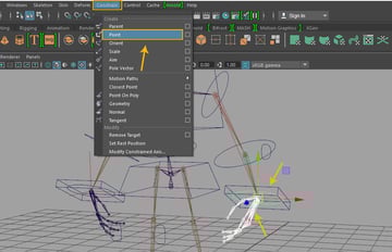 Constrain  Point constrain