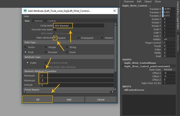 Add Attribute window