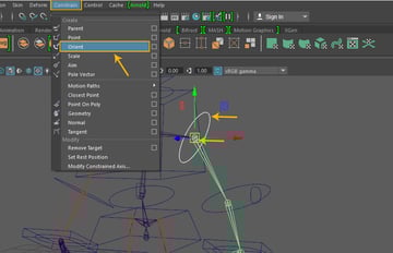 Constrain  Orient constrain